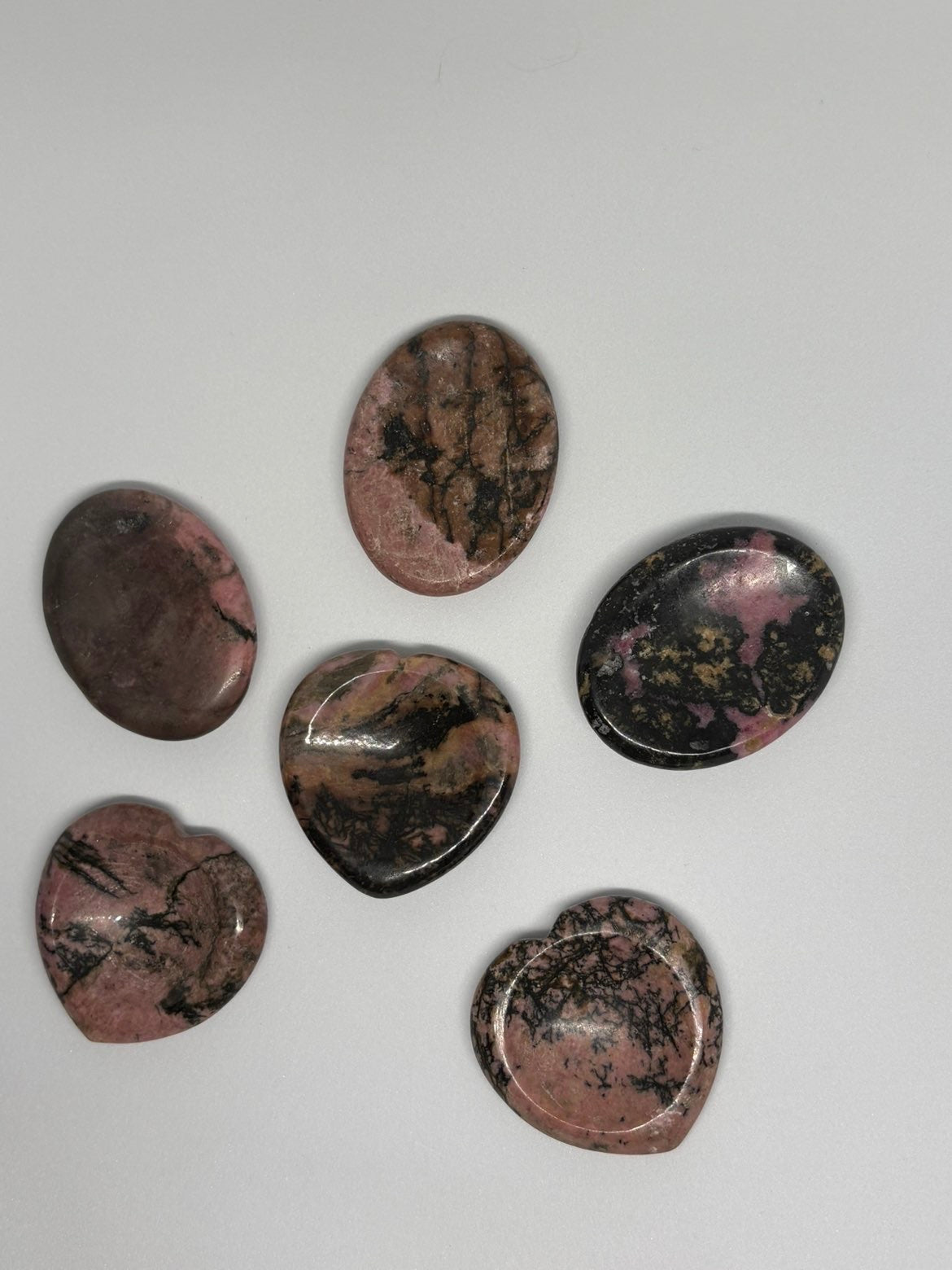 Rhodonite Worry Stones